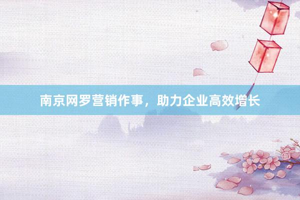南京网罗营销作事，助力企业高效增长